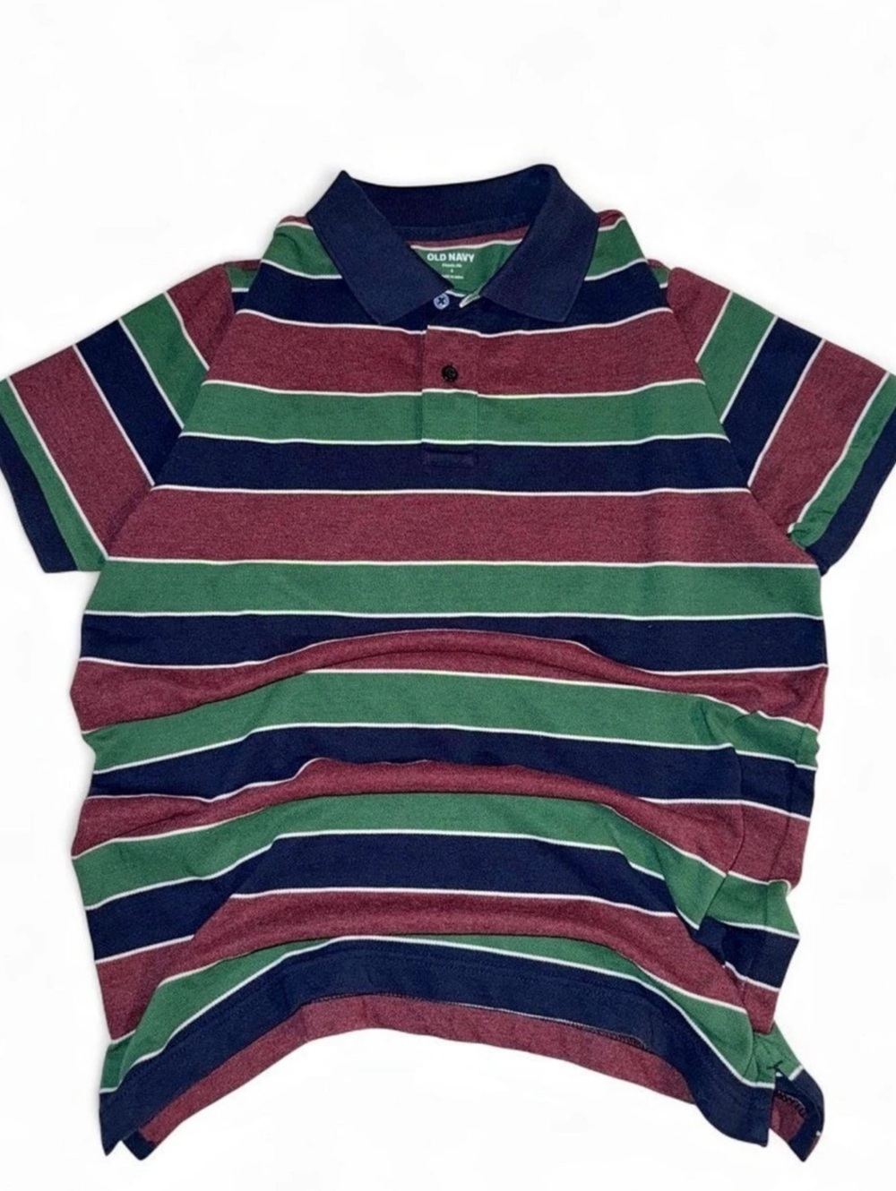 Old Navy Classic Fit Striped Pique Polo
Men’s size SMALL Green & Red